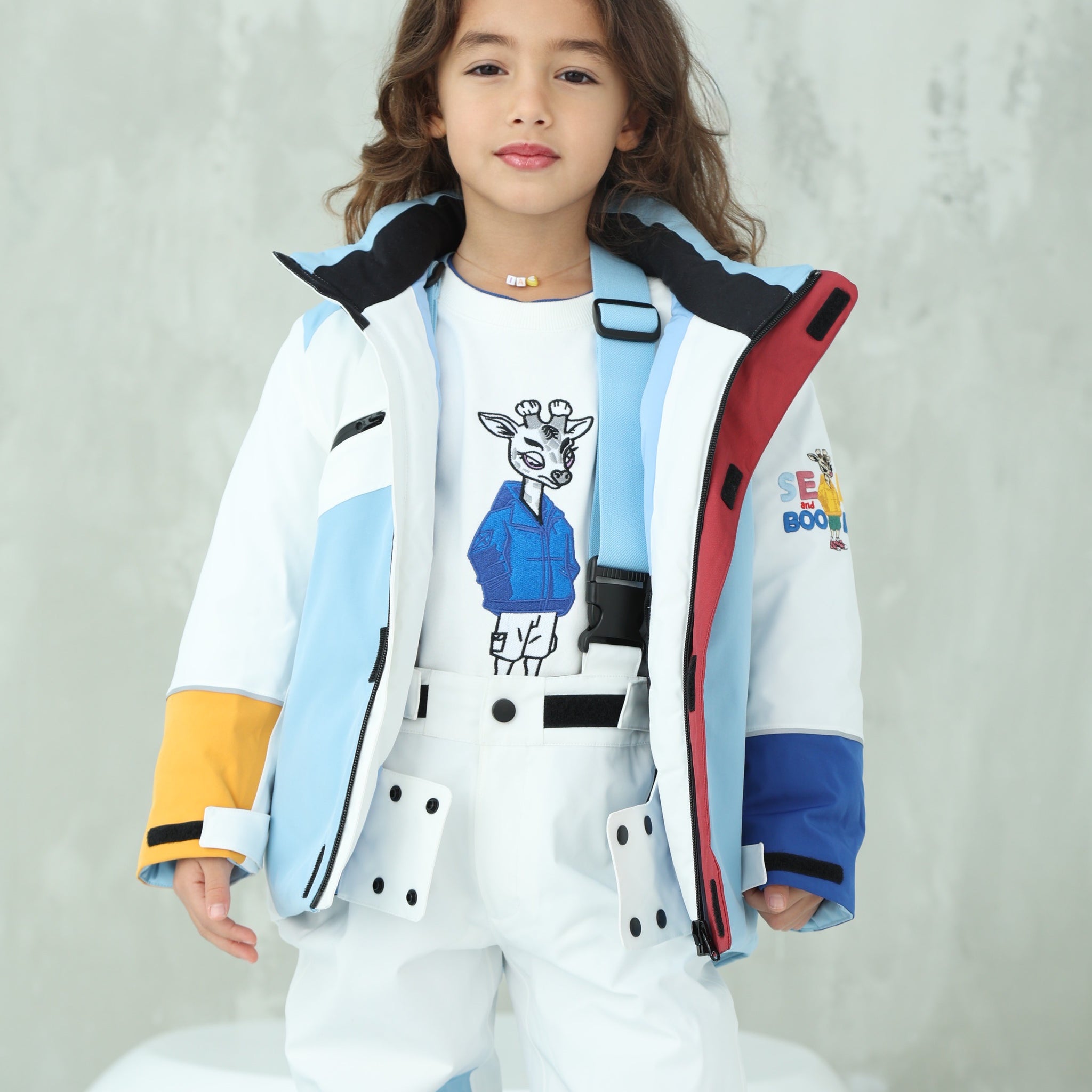 Multi Coloured Ski Jacket & Pant Set