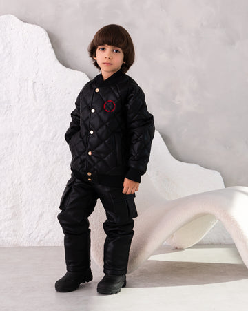 Quilted Embroidered Bomber Jacket