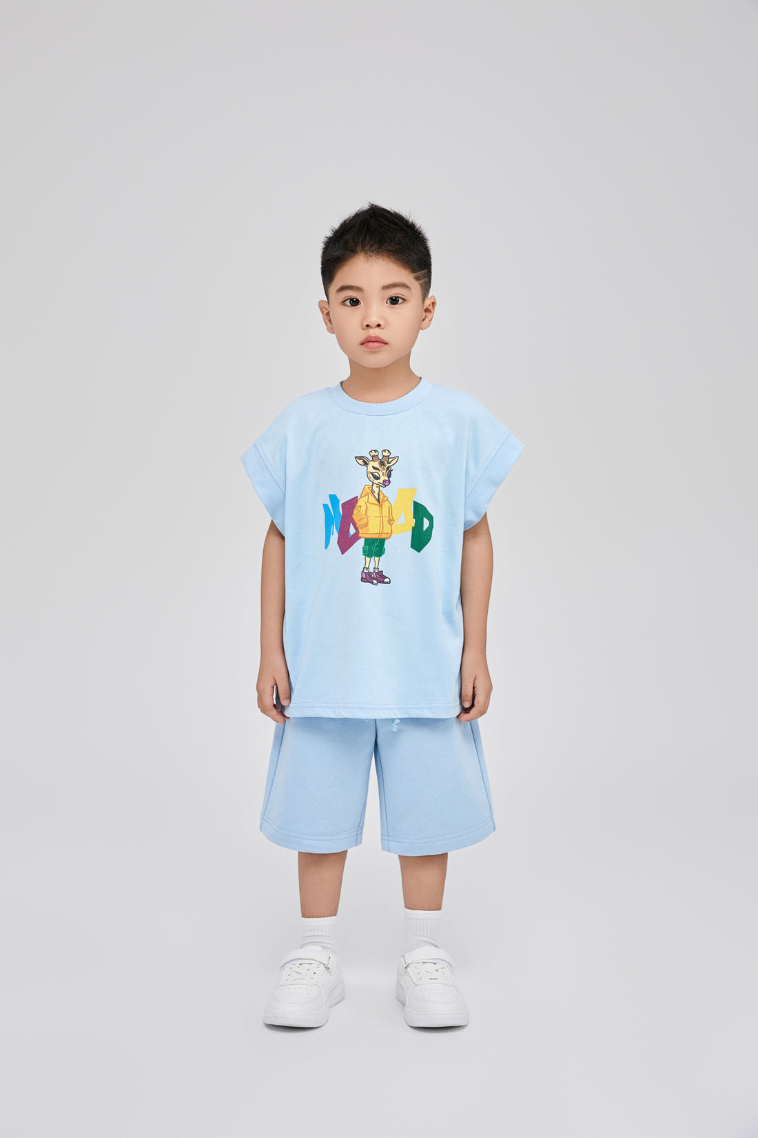 Sleeveless Cotton T Shirt and Shorts Set